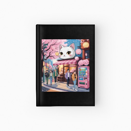 Tokyo Sakura Stroll – Cute Girl Under Cherry Bloss Hardcover Journal
