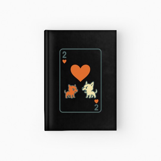 Two Angry Pups of Hearts Hardcover Journal