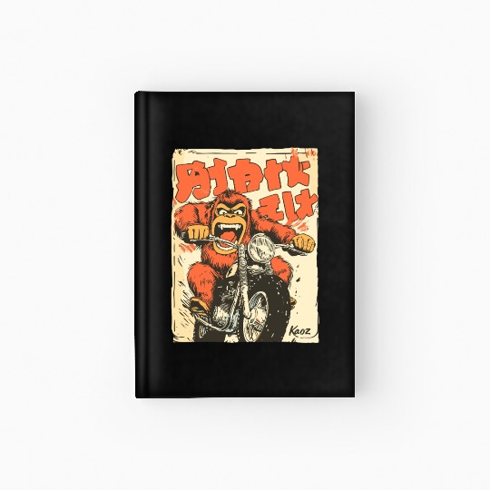 Monkey Mayhem – Vintage Ape on a Motorcycle Hardcover Journal