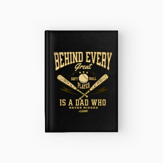 Softball Dad Pride Hardcover Journal
