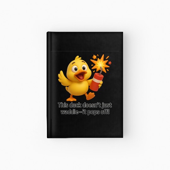 This Duck Pops Off – Fun Explosive Duck Pun Design Hardcover Journal