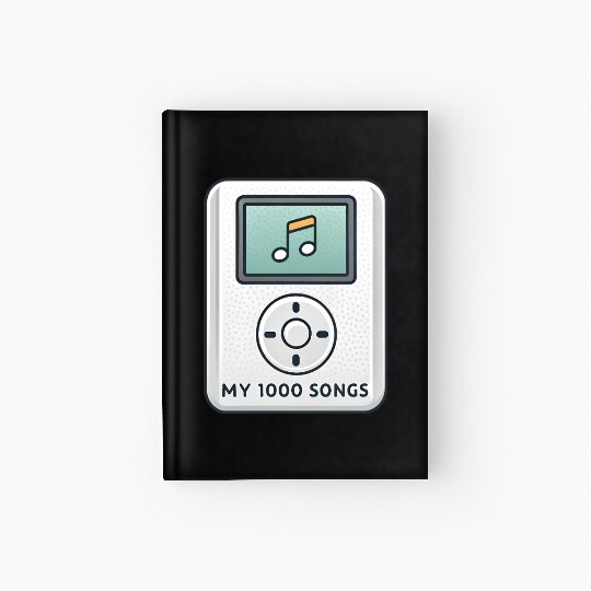 My 1000 Songs MP3 Player Retro 2000s Y2K Hardcover Journal