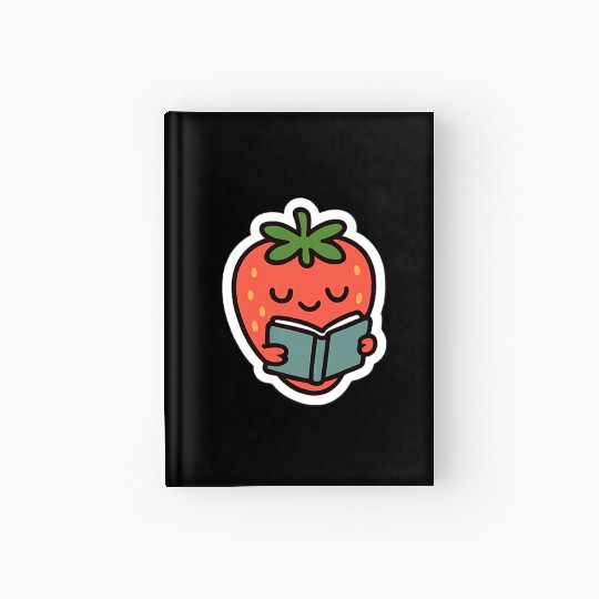 Bookish Strawberry Hardcover Journal