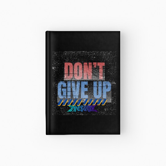 Red and Blue Urban Typography Hardcover Journal Design