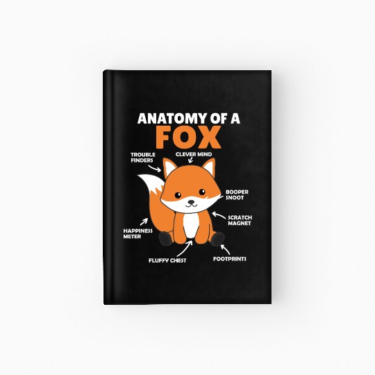 Sweet Fox Explanation Anatomy Of Fox Hardcover Journal