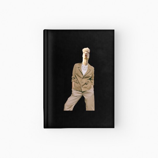 Funny Alpaca Suit Animal Fashion Art Hardcover Journal