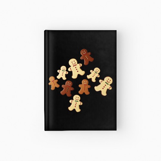 Gingerbread Man Cookie Christmas Hardcover Journal