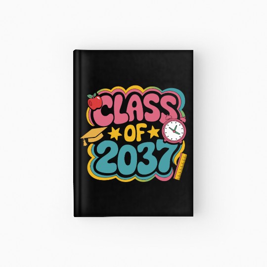 Class of 2037 Grow With Me, groovy back to school Hardcover Journal
