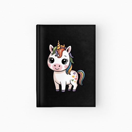 Believe in Magic – Cute Rainbow Unicorn Fantasy Hardcover Journal