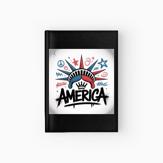 Statue of Liberty USA Graffiti Zero Limit Brand Hardcover Journal