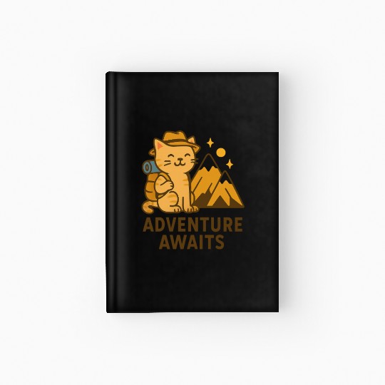 Adventure Awaits – Cat Explorer Hardcover Journal