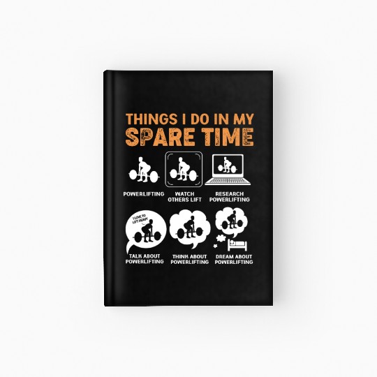 Deadlift Powerlifting Gym Exercise Hardcover Journal