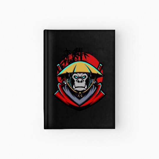monkey samurai and bamboo sticks Hardcover Journal