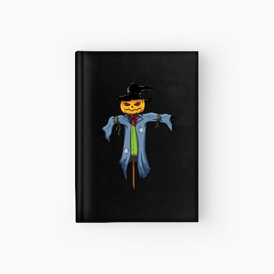 spooky scarecrow Hardcover Journal