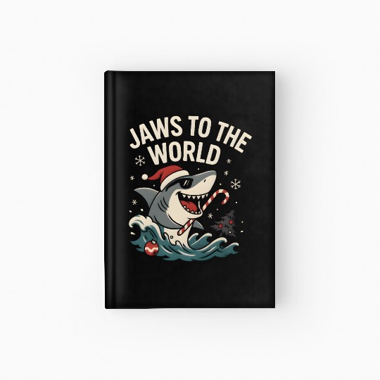 Jaws to the World – Christmas Shark Attack Hardcover Journal