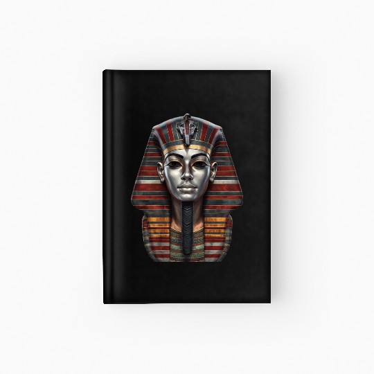 Ancient Egyptian Funerary Mask With Silver Face Hardcover Journal