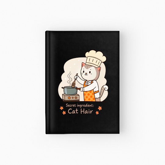 Gourmet Cat Hair Cuisine Hardcover Journal