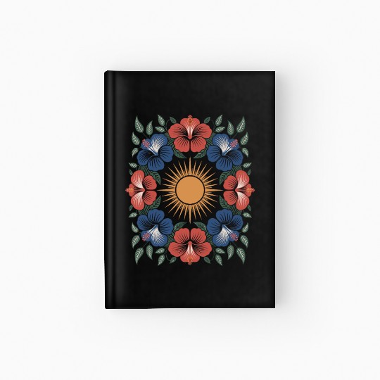 Summer Hibiscus Flower Hardcover Journal