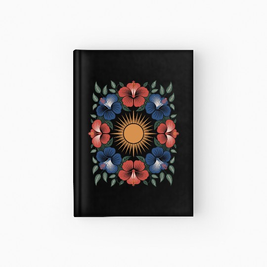 Summer Hibiscus Flower Hardcover Journal