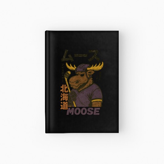Vintage Minnesota Moose Hockey Japan Version Hardcover Journal