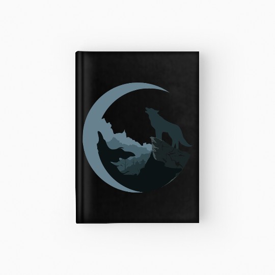 Wolf Moon Silhouette Hardcover Journal