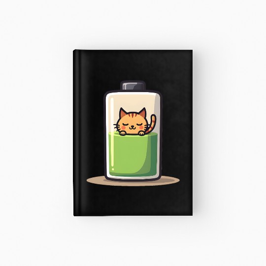 Cat Nap Battery Hardcover Journal