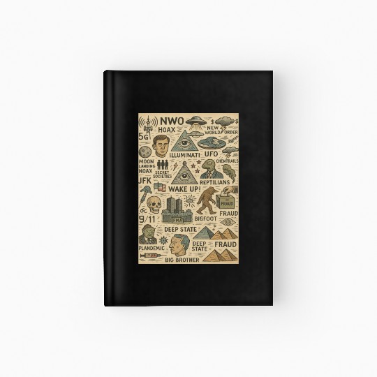 Vintage Conspiracy Theory Icons Hardcover Journal
