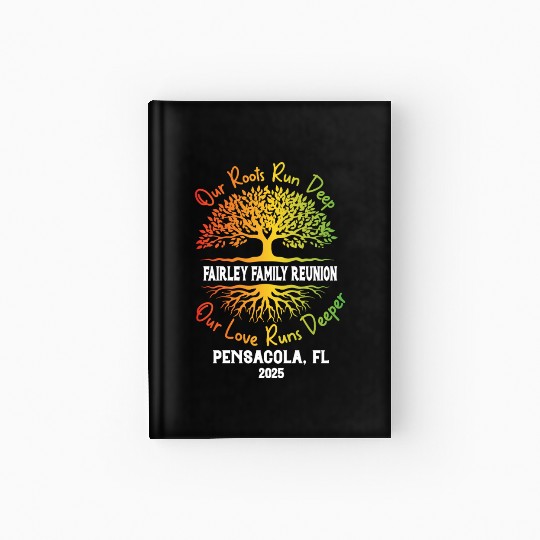Family Reunion Roots Tree Design Hardcover Journal