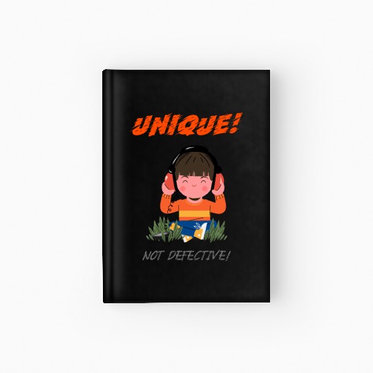 Unique Not Defective Autism Advocacy Hardcover Journal