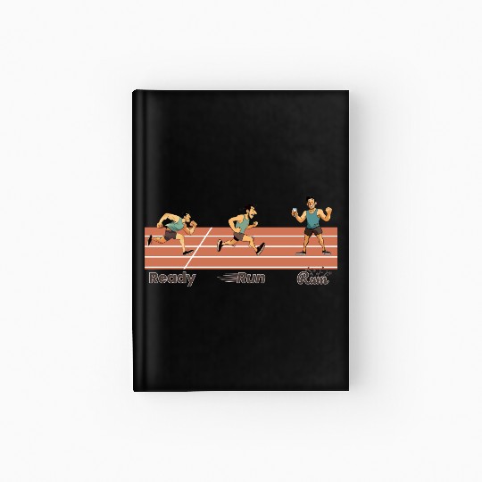 Runners Race Day, Daily Training, Ready Run Rum Hardcover Journal
