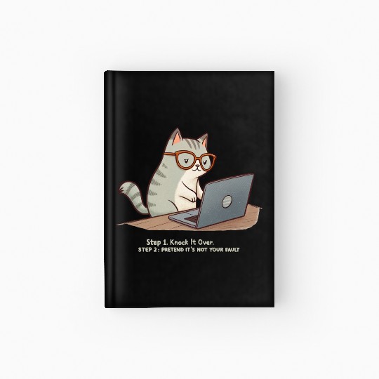 Keyboard Warrior Cat Hardcover Journal