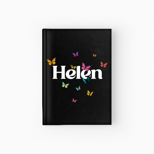 HELEN - beautiful girl name with cute butterflies Hardcover Journal