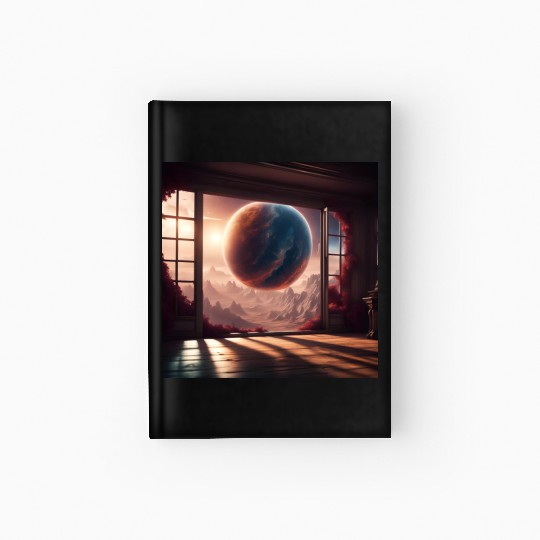 Galactic View from Alien World Hardcover Journal