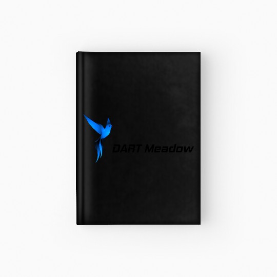 DM Blue Hummingbird Logo Dark Hardcover Journal