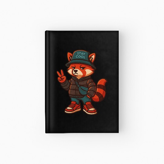 Cool Streetwear Platypus Cartoon Mascot Hardcover Journal