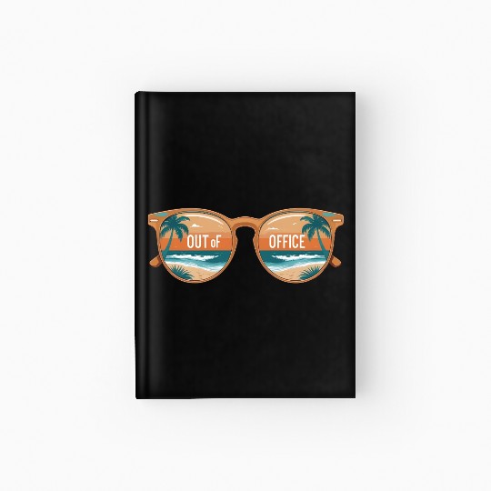 Beach Sunset Out of Office Sunglasses Hardcover Journal