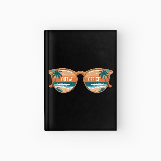 Beach Sunset Out of Office Sunglasses Hardcover Journal