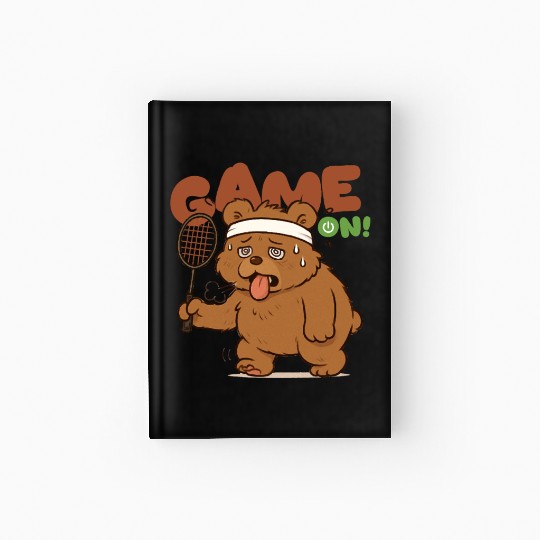 Tennis Bear with Headband and Sweat Hardcover Journal