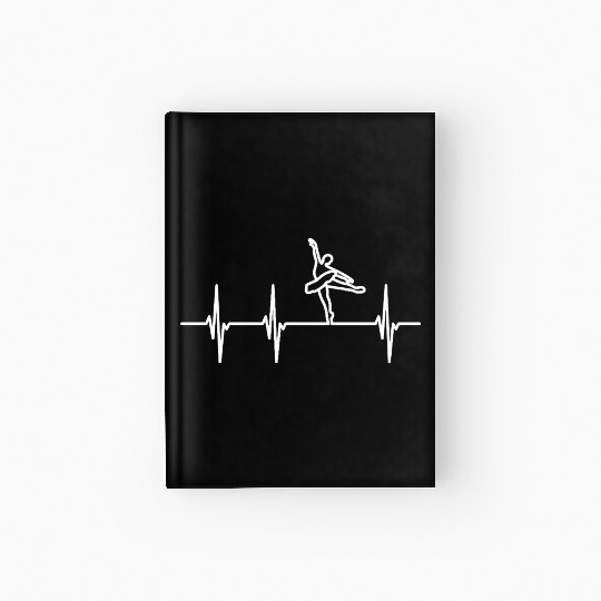 Ballet Dancer Pulse Line Hardcover Journal