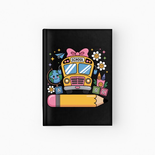 Back to School Bus Hardcover Journal - Add Name in Pencil Area