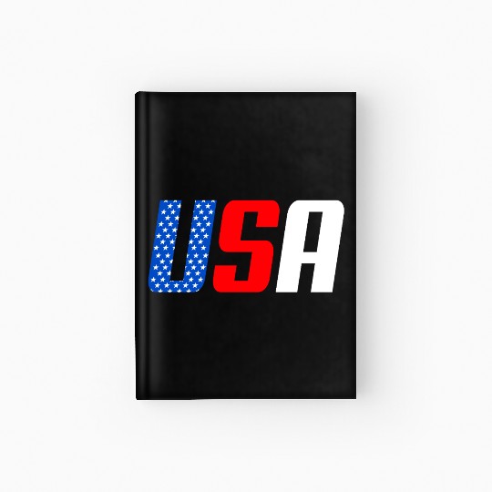 Stars and Stripes USA Flag Design Hardcover Journal
