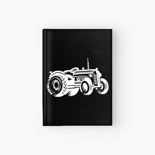 Tractor Silhouette Farmer Agriculture Hardcover Journal