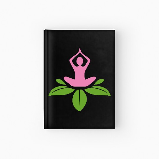 Serene Yoga Lotus Design Hardcover Journal