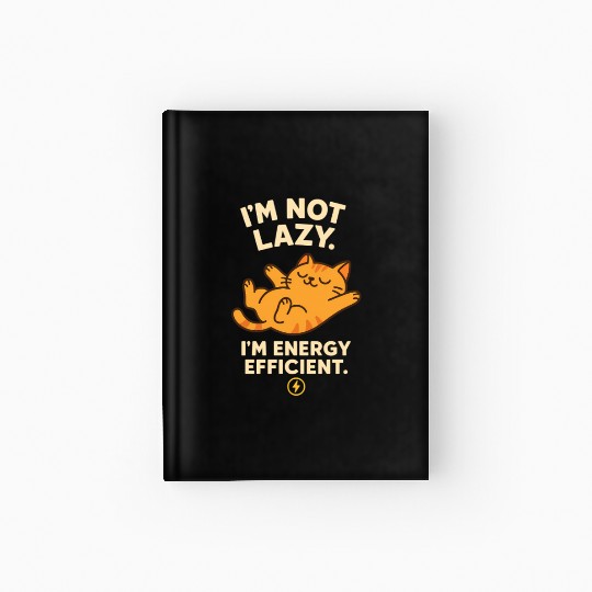 I’m Not Lazy – Energy Efficient Cat Meme Hardcover Journal
