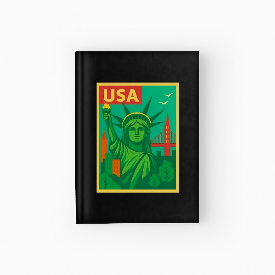 Iconic Statue of Liberty Urban Artwork  Hardcover Journal