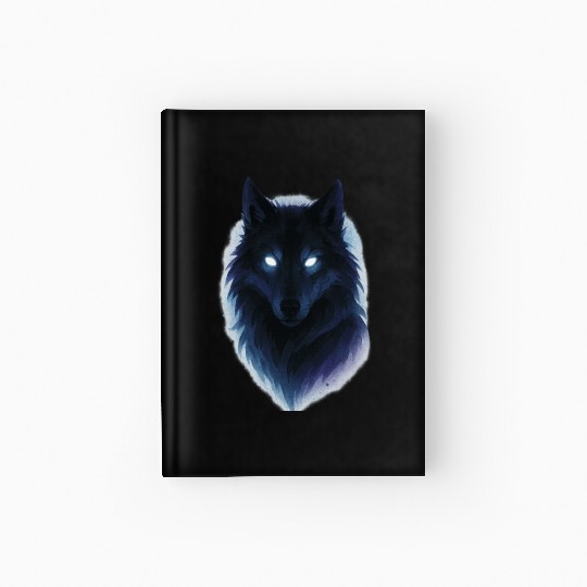 Enigmatic Howling Wolf Design Hardcover Journal