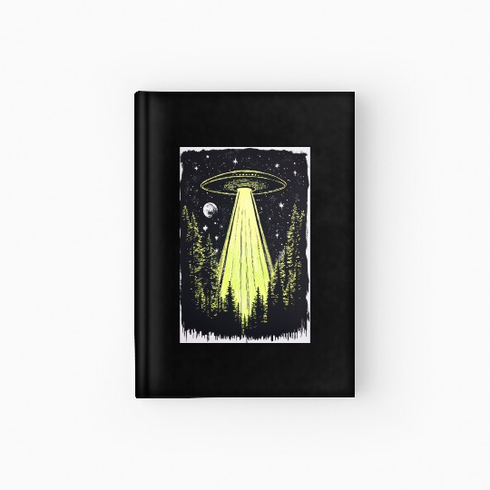 UFO in the Midnight Pines Hardcover Journal