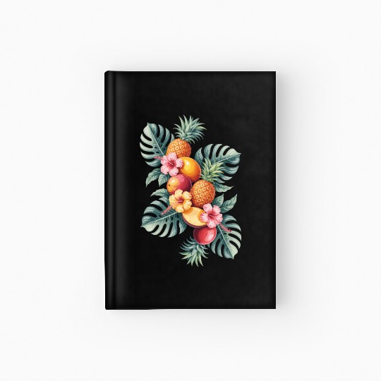 Tropical Fruit Paradise with Pineapples and Hardcover Journal