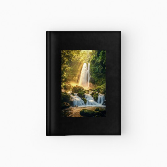 Sunrise Over Hidden Waterfall Hardcover Journal