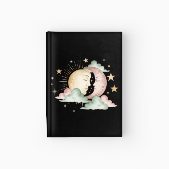 Sun & Moon Embrace Hardcover Journal design
